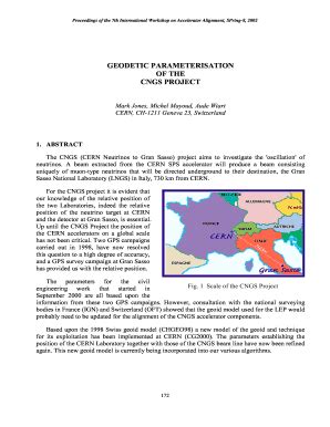 Fillable Online Slac Stanford Geodetic Parameterisation Of The CNGS