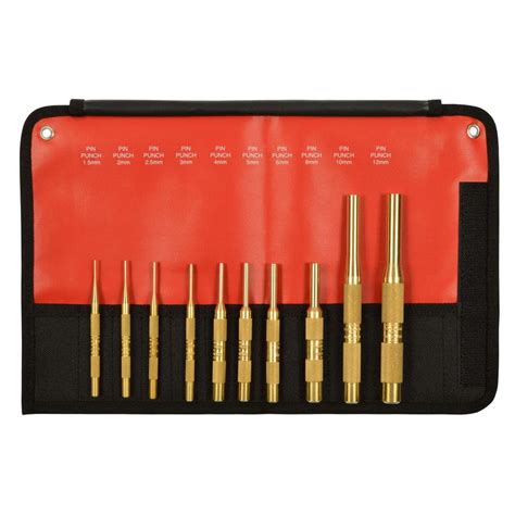 Mayhew Brass Metric Pin Punch Set (10-Piece)-61387 - The Home Depot