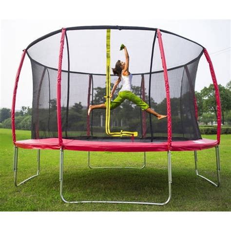 Merax 14 Foot Trampoline With Safety Enclosure Red