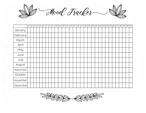 Mental Health Mood Tracker Printable Free Printable Templates