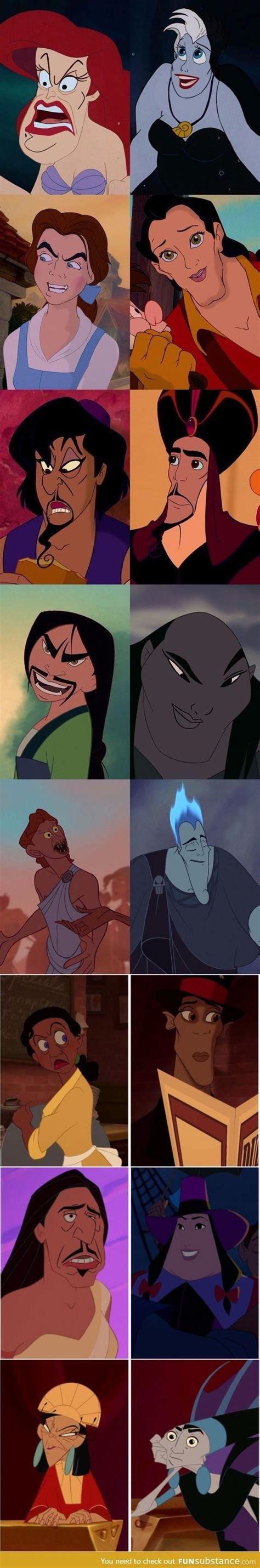 When you face swap Disney villans with the heroes : r/oddlyterrifying