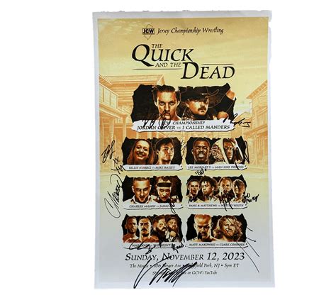 JCW The Quick and the Dead Signed Event Poster – Game Changer Wrestling