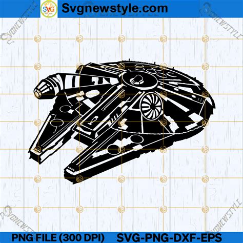 Millennium Falcon SVG, Star Wars Millennium Falcon SVG, PNG