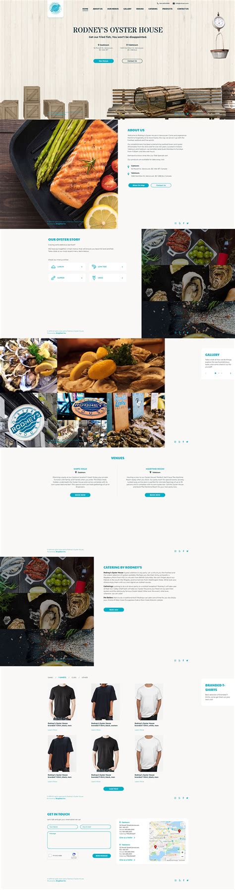 Rodney's Oyster House | Restaurant Web Design in Vancouver