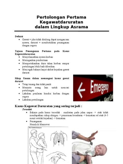 PDF Pertolongan Pertama Kasus Kegawatdaruratan DOKUMEN TIPS