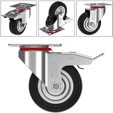 Buy Gbl Heavy Duty Castor Wheels With Brakes Screws Mm Up To