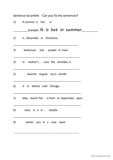 Sentence Scramble English Esl Worksheets Pdf And Doc