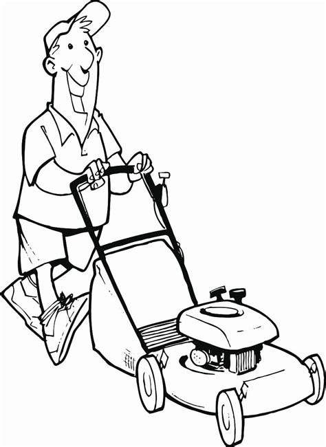 Free Printable Lawn Mower Coloring Pages Printable Online