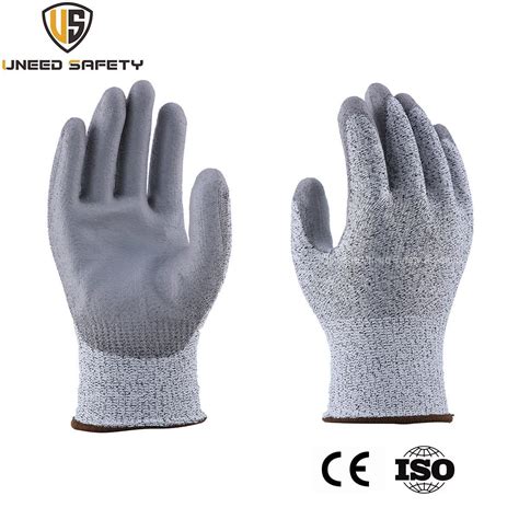 CE Hppe Seamless Hand Protect Mechanic Work Safety Working White PU