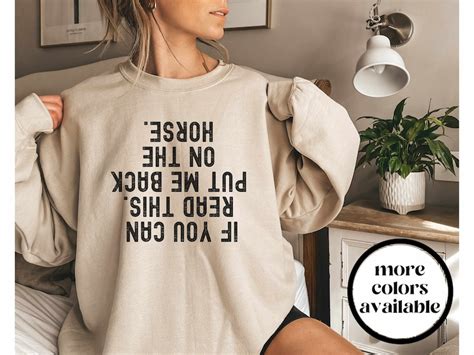 Funny Horse Shirt Funny Horse Sweater If You Can Read This - Etsy