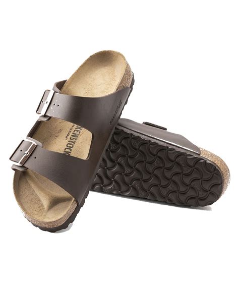 Birkenstock Sandali Arizona Birko Flor Dark Brown Unisex Calzata Normale