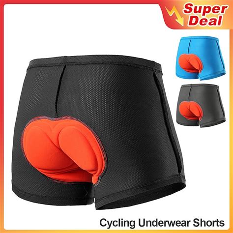 Arsuxeo Men S Cycling Under Shorts Cycling Underwear Black Bike