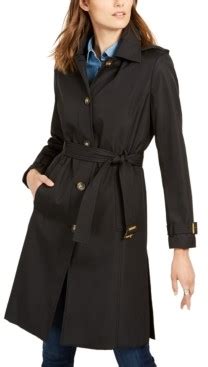 Calvin Klein Belted Hooded Trench Coat Shopstyle