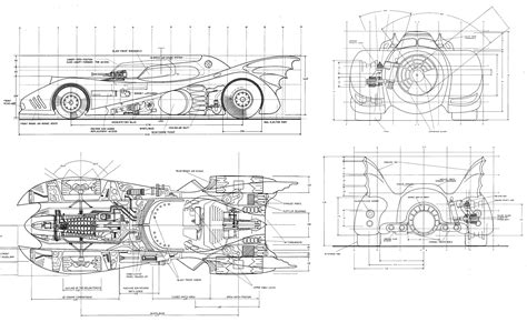 1985 Other Batmobile Coupe blueprints free - Outlines