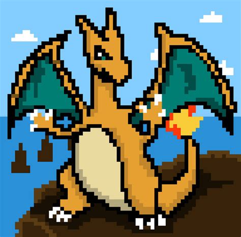 Pokemon Pixel Art - 006 - Charizard by LeleShadowball on DeviantArt