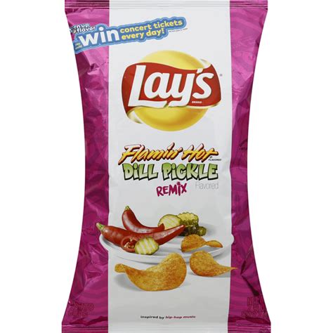 Lay S Flamin Hot Dill Pickle Remix Potato Chips Oz From Safeway Instacart