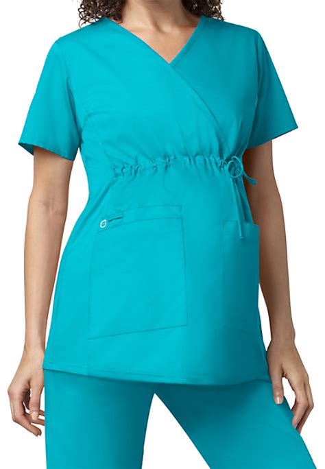 Wonderwork Maternity Mock Wrap Scrub Tops Scrubs And Beyond