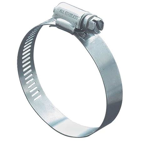 Zoro Select Hose Clamp, 3/8 to 7/8 In, SAE 6, SS, PK10, Hose Clamp ...