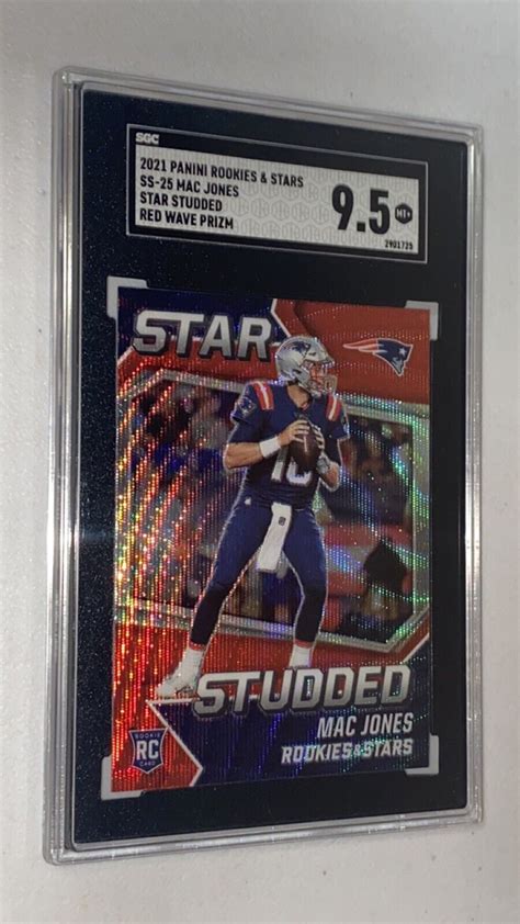 Panini Rookies Stars Mac Jones Star Studded Red Wave Prizm Sgc