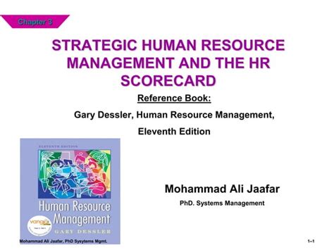 Strategic Human Resource Management And The Hr Scorecard Ppt