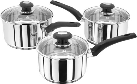 Judge Vista J3C2 5 Piece Saucepan Set With Draining Lids Induction