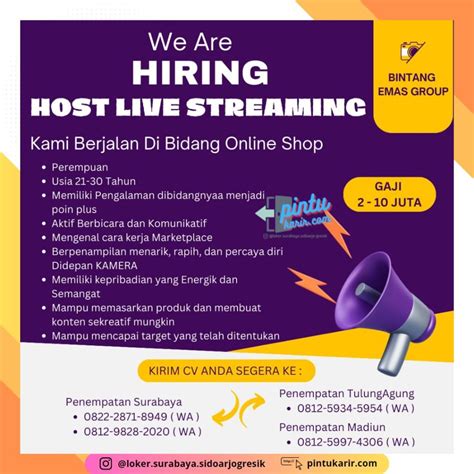 Loker Host Live Streaming