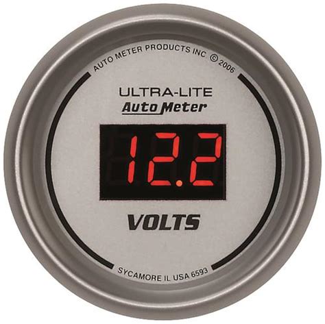 Auto Meter Ultra Lite Voltmeter Gauge 6593 O Reilly Auto Parts