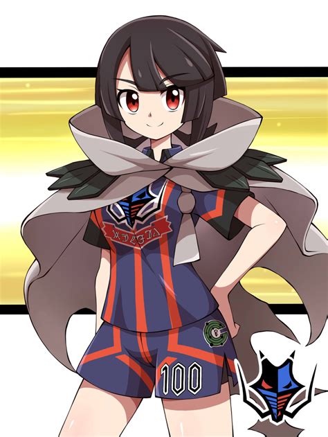 Safebooru 1girl Absurdres Alternate Costume Black Hair Cloak Highres Jersey Pokemon Pokemon