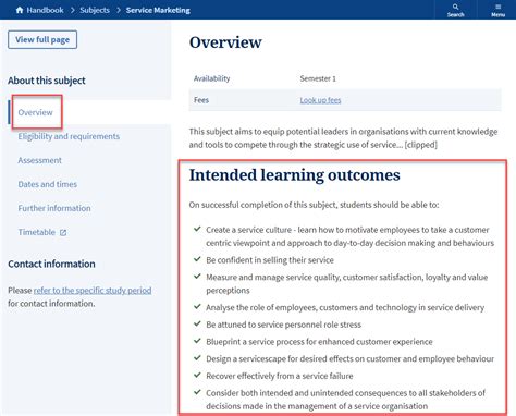 Handbook Canvas Integration Intended Learning Outcomes