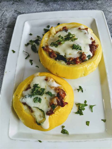 Sausage Stuffed Patty Pan Squash