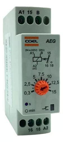 Rele Temporizador 15s Aeg 242vca 24vca Vcc Coel Parcelamento Sem Juros