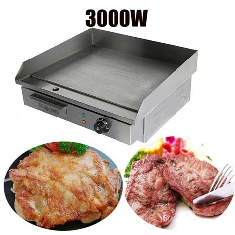 Cm Electric Griddle Hot Plate Chip Fryer Commercial Grill Bacon