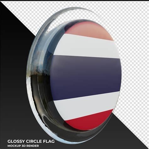 Premium PSD Thailand0003 Realistic 3d Textured Glossy Circle Flag