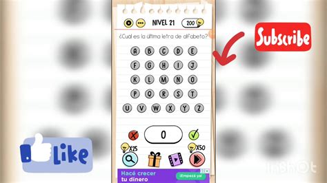 Brain Test Nivel Cual Es La Ultima Letra De Alfabeto Youtube