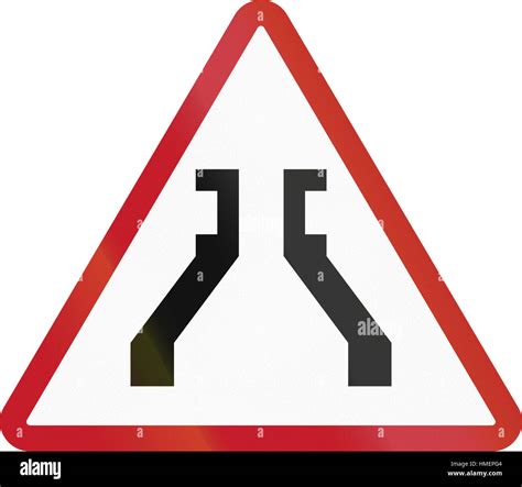 Road Sign In The Philippines Narrow Bridge Stock Photo Alamy