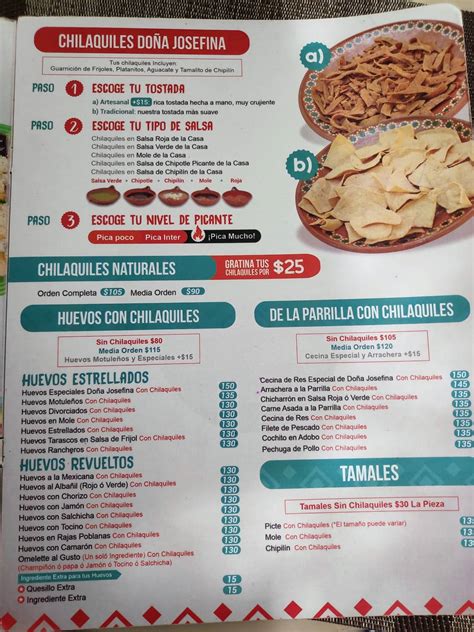 Carta Del Restaurante El Rincon Del Josefina La Casa Del Los