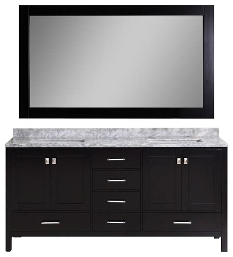 London Double Sink Vanity Set Transitional Bathroom Vanities