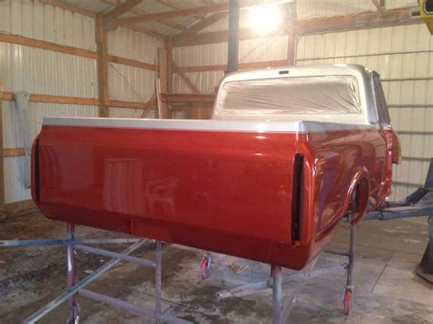 Finished Painting Chevy Tail Gate Welded Shut Smoothed And