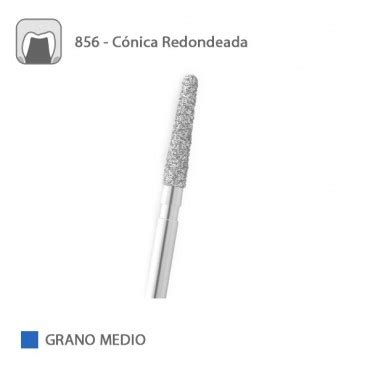 Fresa de Diamante Cónica Redondeada 856 Grano Medio FG de Medicaline