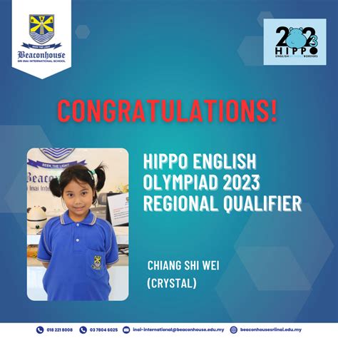 HIPPO English Language Olympiad 2023 – Regional Qualifier Round | Beaconhouse Sri Inai ...