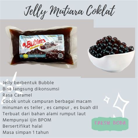 Jual Minuman Bublez Jelly Mutiara Coklat Rasa Caramel Shopee Indonesia