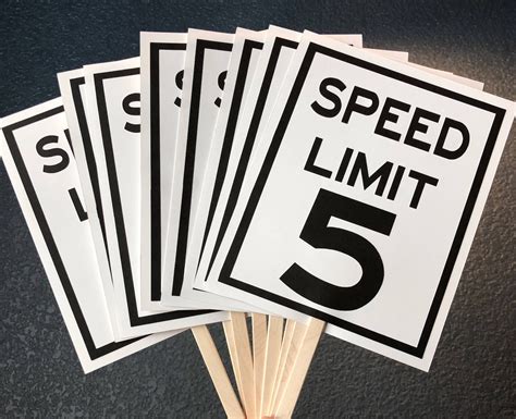 Speed Limit Birthday Signs Traffic Signs Decoration Race Etsy