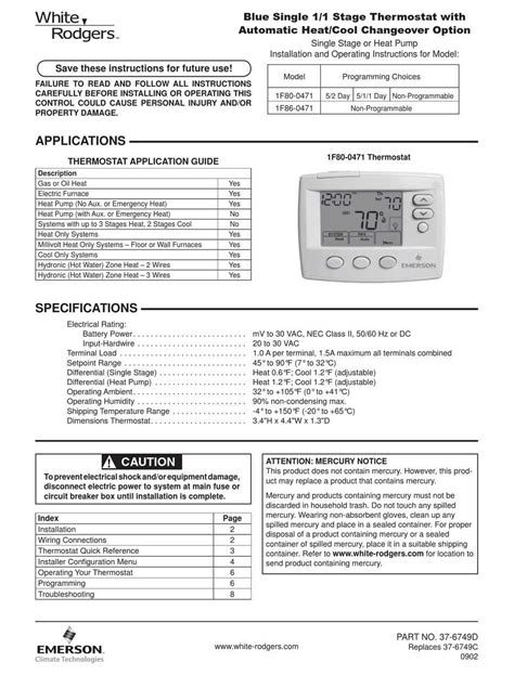 Wiring Diagram For White Rodgers 1f80 361 Thermostat