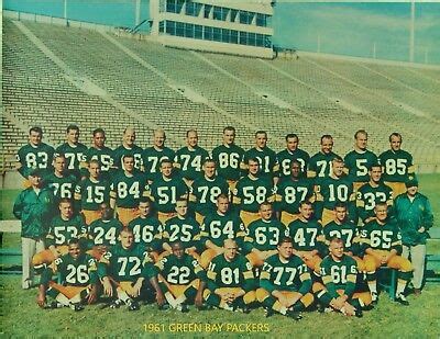 1961 GREEN BAY PACKERS 8X10 TEAM PHOTO FOOTBALL PICTURE COLOR NFL | eBay