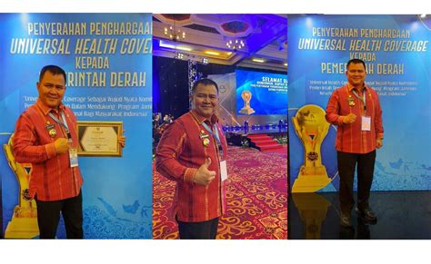 Pj Bupati Maybrat Bernhard Rondonuwu Raih UHC Award 2023 Sukses