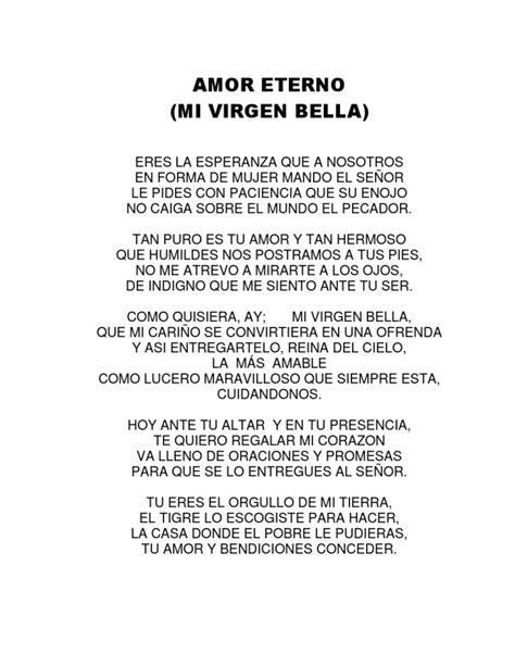 Amor Eterno Mi Virgen Bella