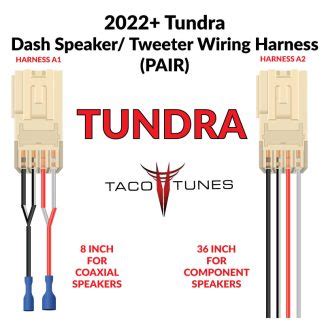 Toyota Tundra Dash Speaker Tweeter Wire Harness Adapters Pair