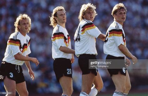 West Germany Players Andreas Brehme Wolfgang Rolff Jurgen Klinsmann