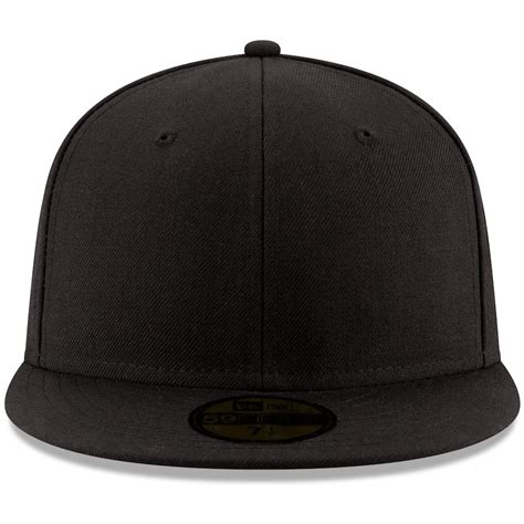 era black blank fifty fitted hat