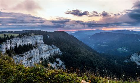 Free picture: rock, cliff, grass, sky, mountain, landscape, forest